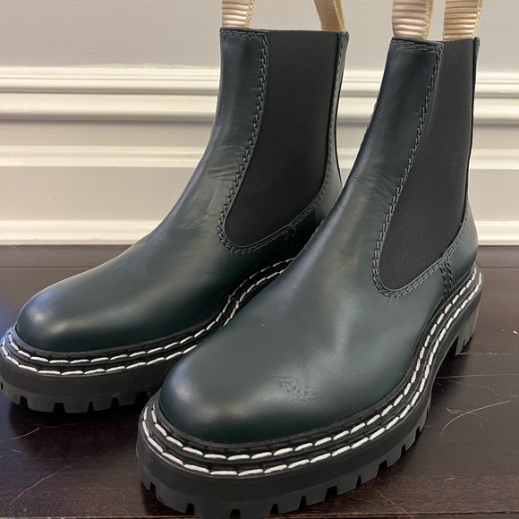 Proenza Schouler Dark Green Chelsea Boots - Picture 6 of 6